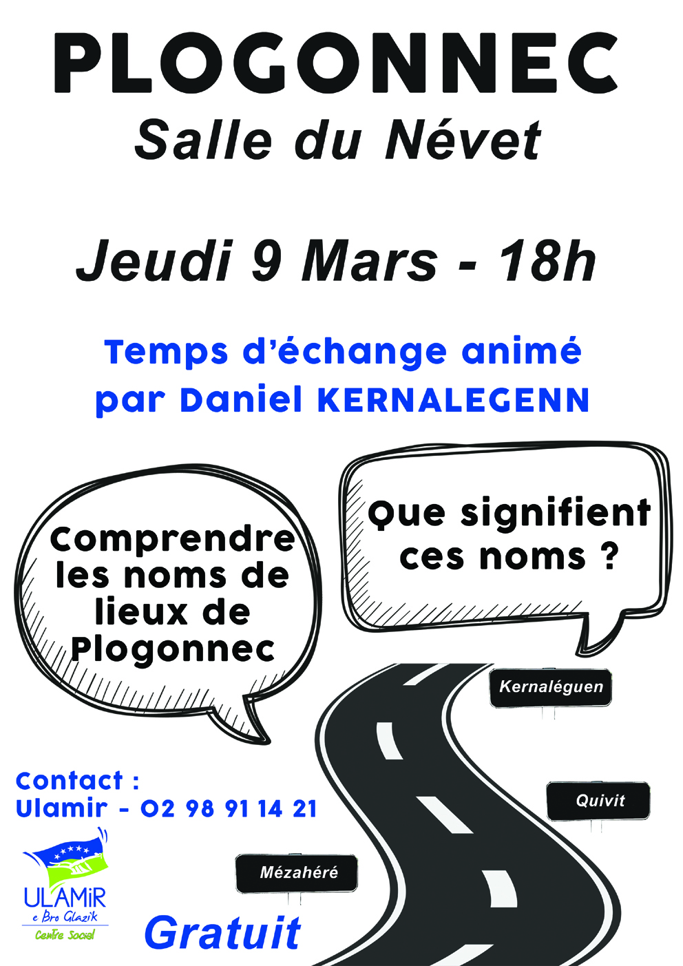 Conférence "Comprendre les noms de lieux de Plogonnec"