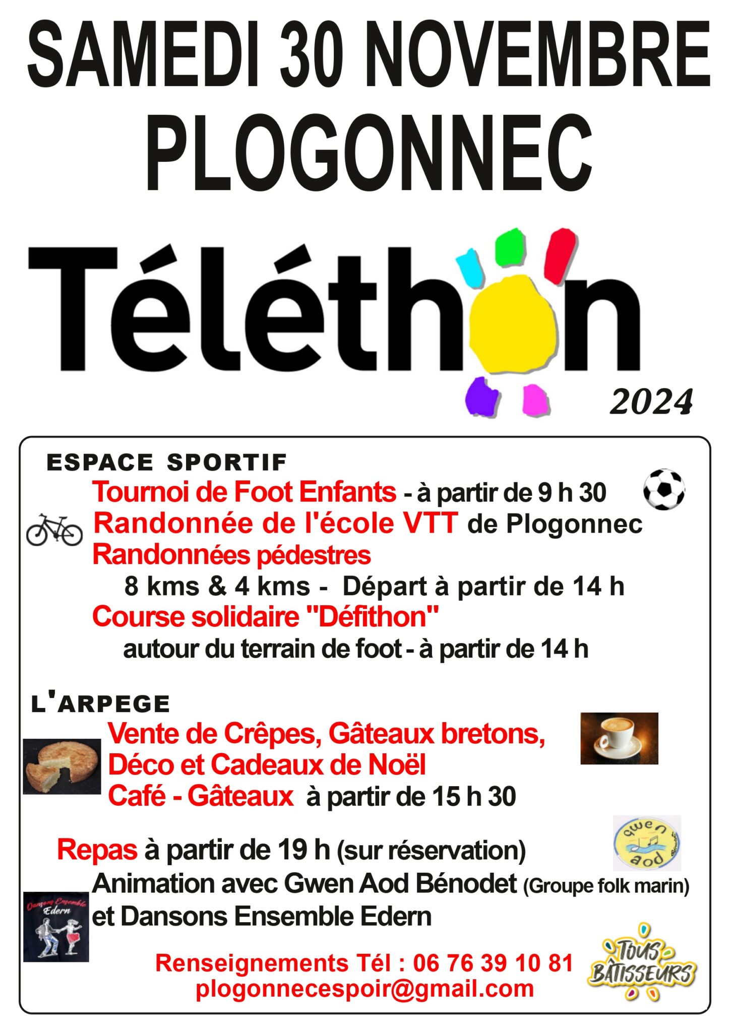 Téléthon avec Plogonnec Espoir PLOGONNEC